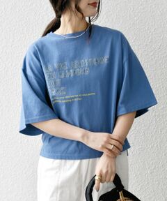 SHIPS / シップス Tシャツ | 【SHIPS any別注】La Hutte:〈洗濯機可能〉ロゴ プリント ルーズ TEE