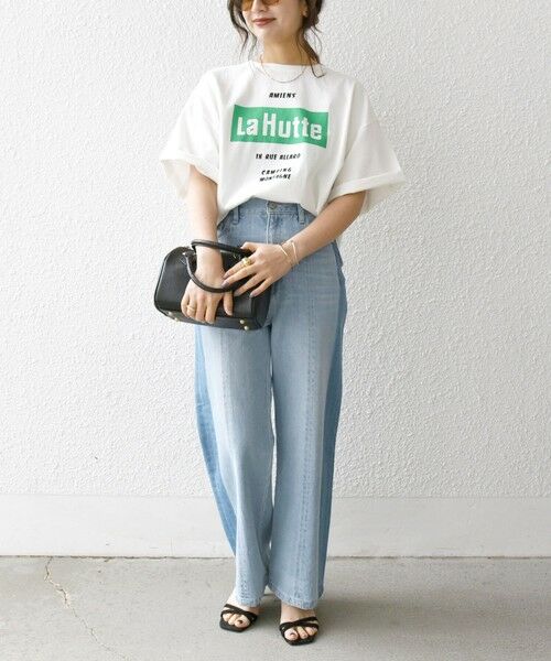 SHIPS / シップス Tシャツ | 【SHIPS any別注】La Hutte:〈洗濯機可能〉ロゴ プリント ルーズ TEE | 詳細1