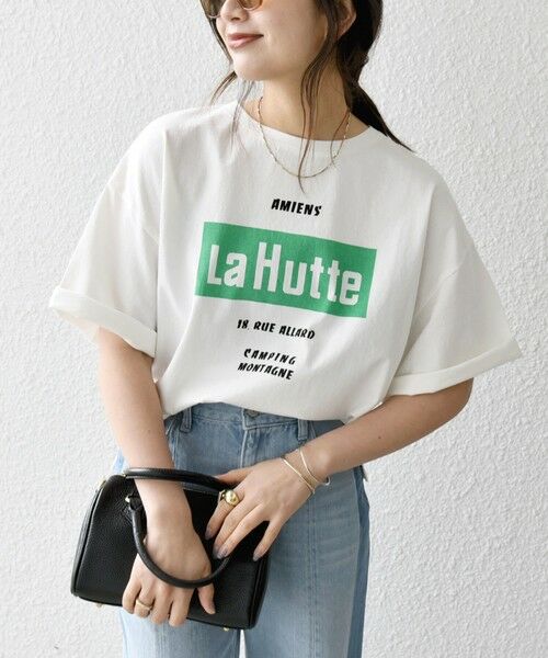 SHIPS / シップス Tシャツ | 【SHIPS any別注】La Hutte:〈洗濯機可能〉ロゴ プリント ルーズ TEE | 詳細3