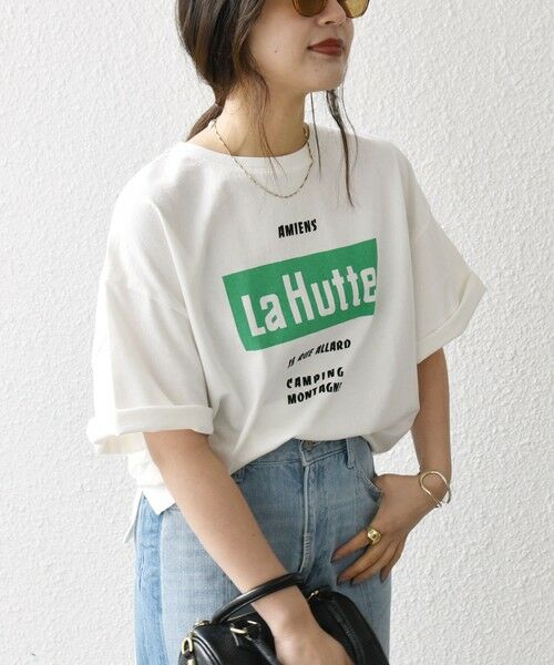 SHIPS / シップス Tシャツ | 【SHIPS any別注】La Hutte:〈洗濯機可能〉ロゴ プリント ルーズ TEE | 詳細4
