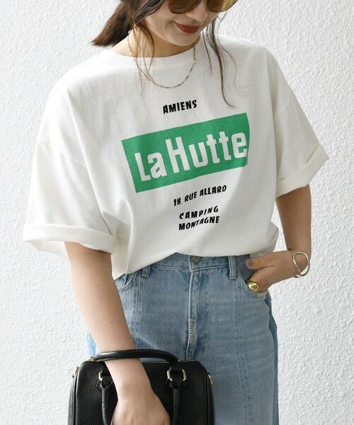SHIPS / シップス Tシャツ | 【SHIPS any別注】La Hutte:〈洗濯機可能〉ロゴ プリント ルーズ TEE | 詳細6