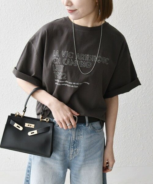 SHIPS / シップス Tシャツ | 【SHIPS any別注】La Hutte:〈洗濯機可能〉ロゴ プリント ルーズ TEE | 詳細15
