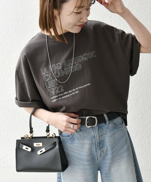 SHIPS / シップス Tシャツ | 【SHIPS any別注】La Hutte:〈洗濯機可能〉ロゴ プリント ルーズ TEE | 詳細16