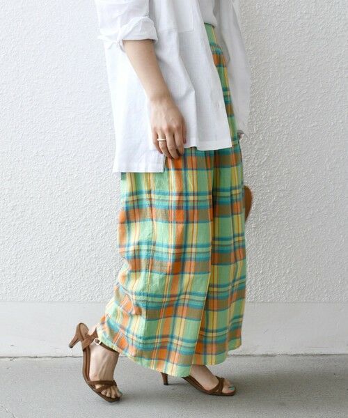 SHIPS / シップス その他パンツ | SHIPS any:〈洗濯機可能〉マドラス チェック タック フレア パンツ | 詳細4