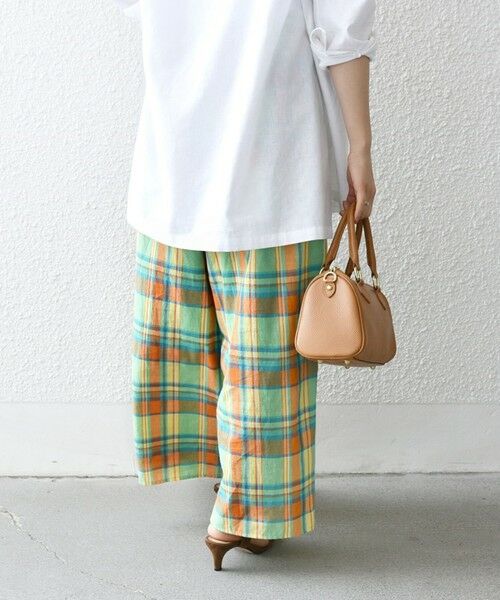 SHIPS / シップス その他パンツ | SHIPS any:〈洗濯機可能〉マドラス チェック タック フレア パンツ | 詳細5