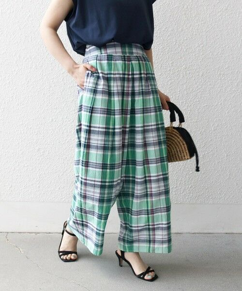 SHIPS / シップス その他パンツ | SHIPS any:〈洗濯機可能〉マドラス チェック タック フレア パンツ | 詳細22