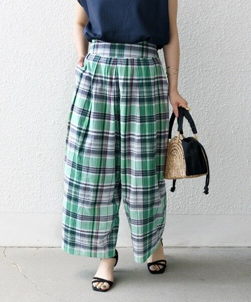 SHIPS / シップス その他パンツ | SHIPS any:〈洗濯機可能〉マドラス チェック タック フレア パンツ | 詳細19