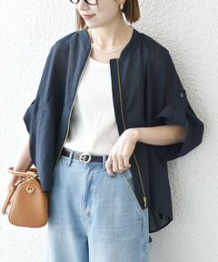 SHIPS / シップス ブルゾン | SHIPS any:〈洗濯機可能〉シアー ドルマン ジップ シャツ ブルゾン