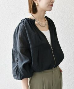 SHIPS / シップス ブルゾン | SHIPS any:〈手洗い可能〉シアー ギャザー ドロスト ブルゾン