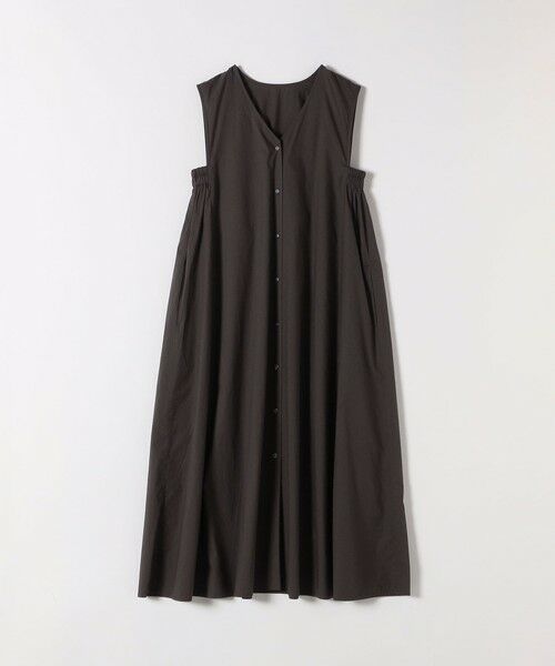 SHIPS / シップス ロング・マキシ丈ワンピース | SHIPS any:〈洗濯機可能〉ポプリン Vネック Aライン ノースリーブ ワンピース | 詳細11