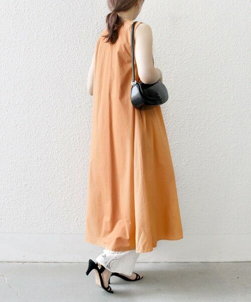 SHIPS / シップス ロング・マキシ丈ワンピース | SHIPS any:〈洗濯機可能〉ポプリン Vネック Aライン ノースリーブ ワンピース | 詳細19