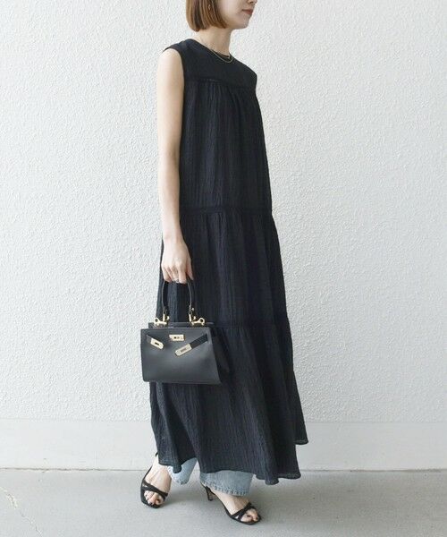 SHIPS / シップス ロング・マキシ丈ワンピース | SHIPS any:〈洗濯機可能〉楊柳 ティアード フレア ワンピース | 詳細3