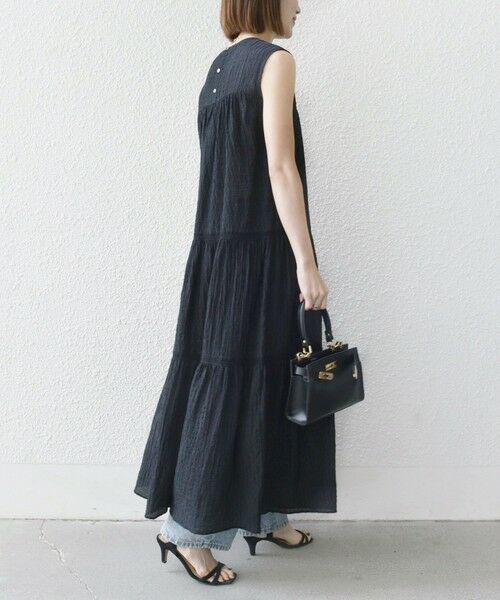 SHIPS / シップス ロング・マキシ丈ワンピース | SHIPS any:〈洗濯機可能〉楊柳 ティアード フレア ワンピース | 詳細4