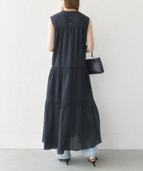 SHIPS / シップス ロング・マキシ丈ワンピース | SHIPS any:〈洗濯機可能〉楊柳 ティアード フレア ワンピース | 詳細5