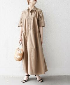 SHIPS / シップス ロング・マキシ丈ワンピース | SHIPS any:〈洗濯機可能〉タイプライター ボリューム シャツ ワンピース