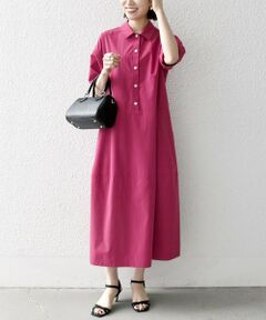 SHIPS / シップス ロング・マキシ丈ワンピース | SHIPS any:〈洗濯機可能〉タイプライター ボリューム シャツ ワンピース