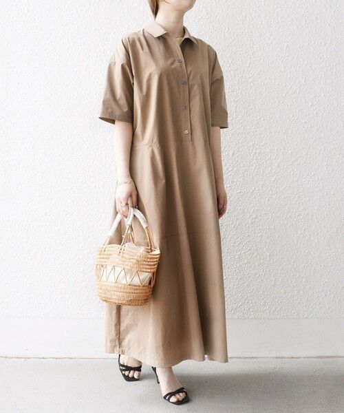 SHIPS / シップス ロング・マキシ丈ワンピース | SHIPS any:〈洗濯機可能〉タイプライター ボリューム シャツ ワンピース | 詳細3