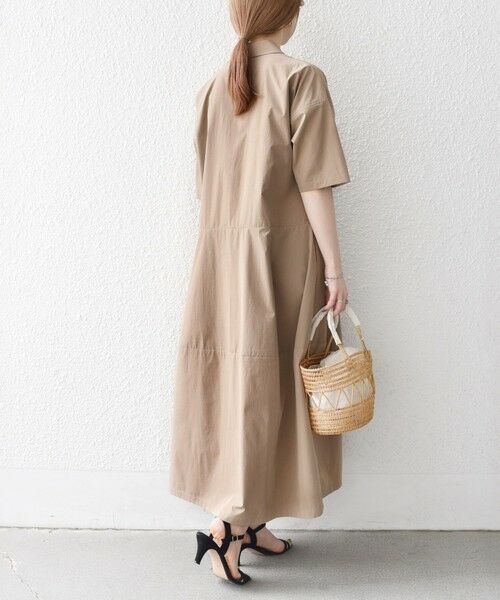 SHIPS / シップス ロング・マキシ丈ワンピース | SHIPS any:〈洗濯機可能〉タイプライター ボリューム シャツ ワンピース | 詳細4