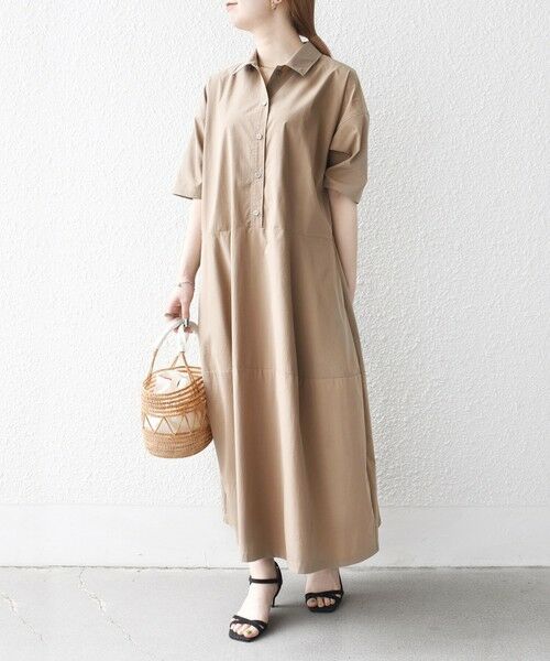 SHIPS / シップス ロング・マキシ丈ワンピース | SHIPS any:〈洗濯機可能〉タイプライター ボリューム シャツ ワンピース | 詳細6