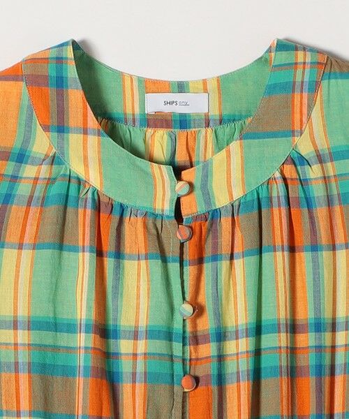 SHIPS / シップス ロング・マキシ丈ワンピース | SHIPS any:〈洗濯機可能〉マドラス チェック ノースリーブ ワンピース | 詳細9