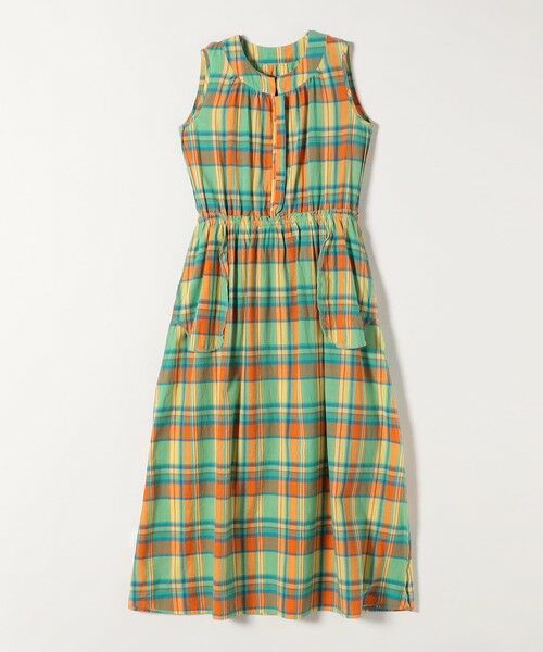 SHIPS / シップス ロング・マキシ丈ワンピース | SHIPS any:〈洗濯機可能〉マドラス チェック ノースリーブ ワンピース | 詳細14