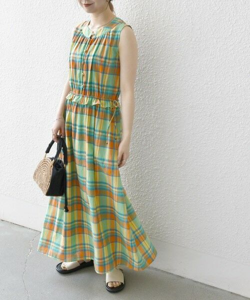 SHIPS for women/シップスウィメン 《予約》SHIPS any:〈洗濯機可能〉マドラス チェック ノースリーブ ワンピース オレンジ ONE SIZE SHIPS for women/シップスウィメン 《予約》SHIPS any:〈洗濯機可能〉マドラス チェック ノースリーブ ワンピース オレンジ ONE SIZE