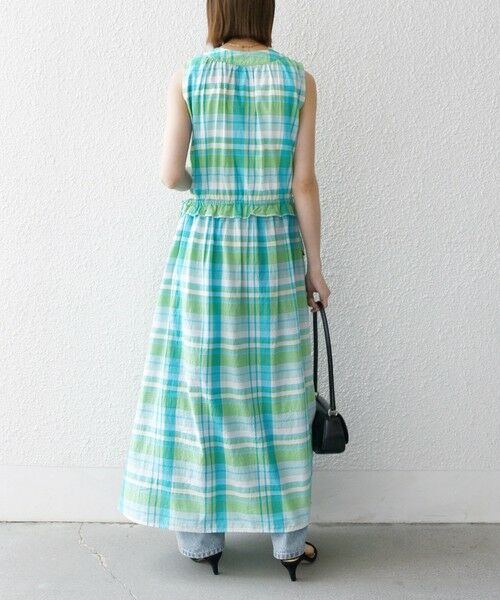 SHIPS / シップス ロング・マキシ丈ワンピース | SHIPS any:〈洗濯機可能〉マドラス チェック ノースリーブ ワンピース | 詳細21