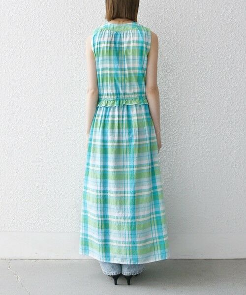 SHIPS / シップス ロング・マキシ丈ワンピース | SHIPS any:〈洗濯機可能〉マドラス チェック ノースリーブ ワンピース | 詳細24