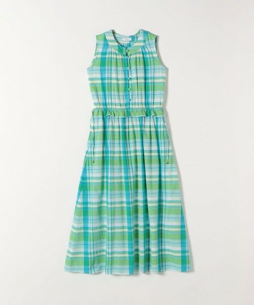 SHIPS / シップス ロング・マキシ丈ワンピース | SHIPS any:〈洗濯機可能〉マドラス チェック ノースリーブ ワンピース | 詳細25