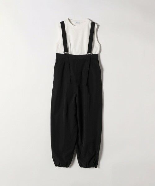 SHIPS / シップス サロペット・オールインワン | SHIPS any:〈洗濯機可能〉ドロスト ワイド サロペット × ノースリーブ TEE セット | 詳細9