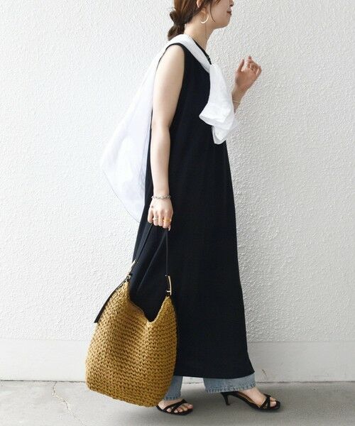 SHIPS / シップス ロング・マキシ丈ワンピース | SHIPS any:〈洗濯機可能〉USAコットン ヘンリーネック Aライン ワンピース | 詳細16