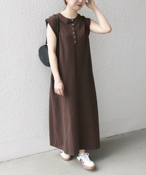 SHIPS / シップス ロング・マキシ丈ワンピース | SHIPS any:〈洗濯機可能〉USAコットン ヘンリーネック Aライン ワンピース | 詳細29