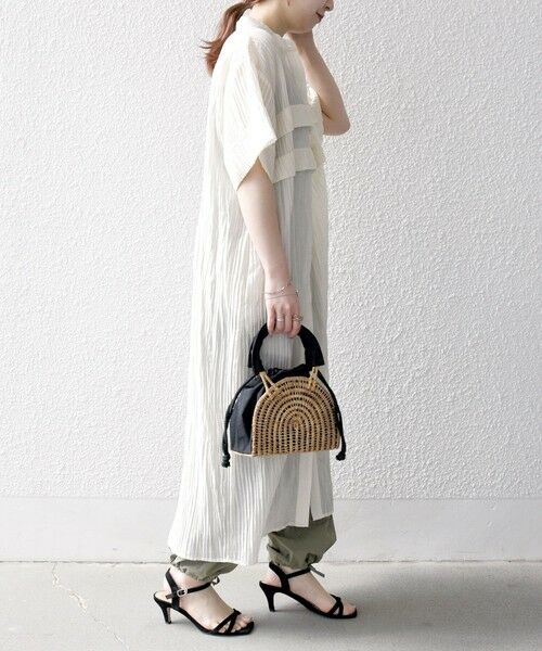 SHIPS / シップス ロング・マキシ丈ワンピース | SHIPS any:〈洗濯機可能〉ピンタック ジャカード シャツ ワンピース | 詳細4