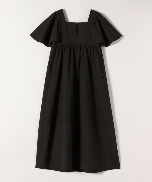 Spick & Span／シアサッカーフレアワンピース／38サイズ／ブラック Spick & Span／シアサッカーフレアワンピース／38サイズ