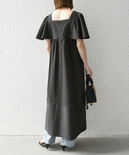 SHIPS / シップス ロング・マキシ丈ワンピース | SHIPS any:〈洗濯機可能〉ミニサッカー スクエアネック フレア ワンピース | 詳細9