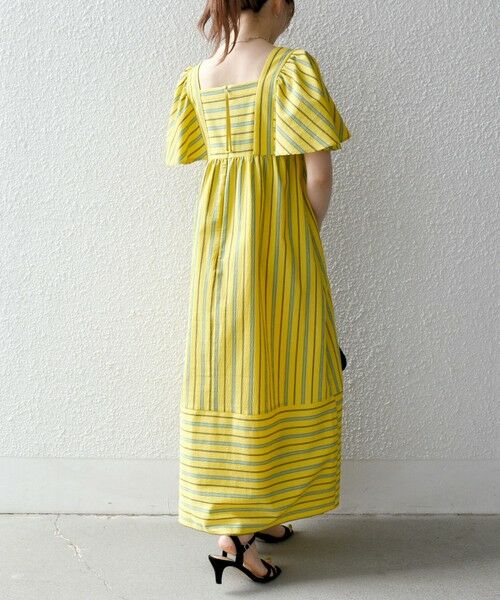 SHIPS / シップス ロング・マキシ丈ワンピース | SHIPS any:〈洗濯機可能〉ミニサッカー スクエアネック フレア ワンピース | 詳細29