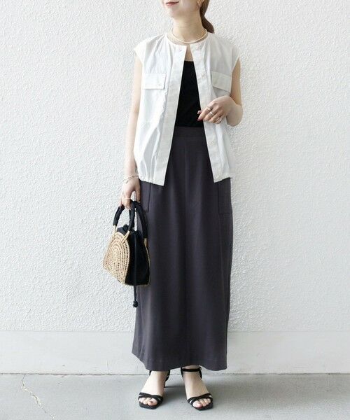 SHIPS / シップス シャツ・ブラウス | SHIPS any:〈洗濯機可能〉ポプリン フレンチスリーブ ポケット ドロスト シャツ | 詳細10