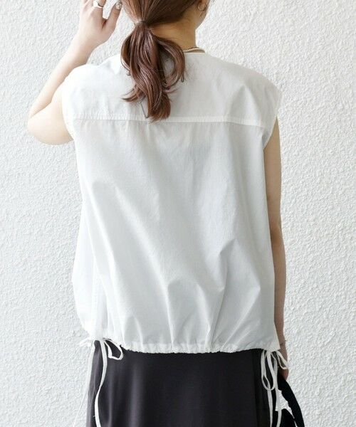 SHIPS for women / シップスウィメン SHIPS any:〈洗濯機可能〉ポプリン フレンチスリーブ ポケット ドロスト シャツ SHIPS any:〈洗濯機可能〉ポプリン フレンチスリーブ ポケット
