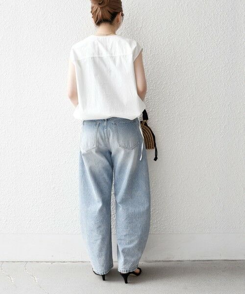 SHIPS / シップス シャツ・ブラウス | SHIPS any:〈洗濯機可能〉ポプリン フレンチスリーブ ポケット ドロスト シャツ | 詳細2