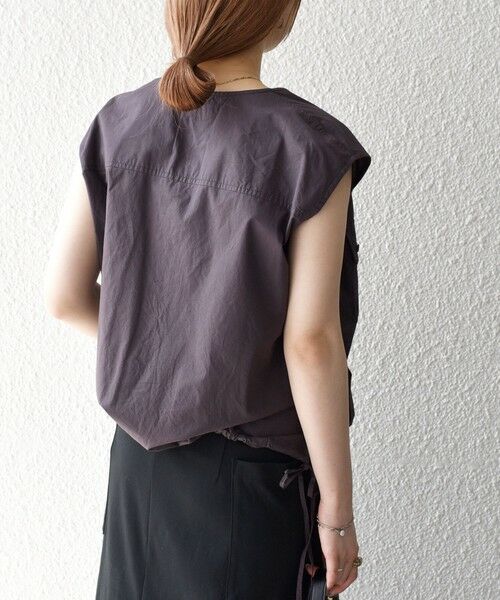 SHIPS / シップス シャツ・ブラウス | SHIPS any:〈洗濯機可能〉ポプリン フレンチスリーブ ポケット ドロスト シャツ | 詳細22