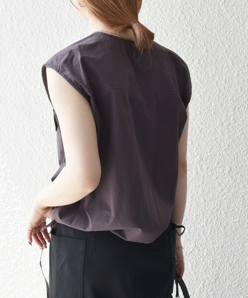 SHIPS / シップス シャツ・ブラウス | SHIPS any:〈洗濯機可能〉ポプリン フレンチスリーブ ポケット ドロスト シャツ | 詳細23