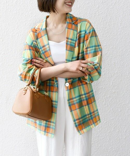 SHIPS / シップス テーラードジャケット | SHIPS any:〈洗濯機可能〉マドラス チェック テーラード シャツ ジャケット | 詳細3