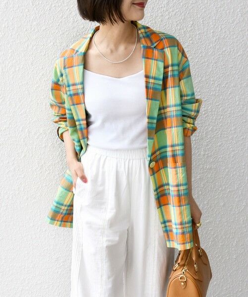 SHIPS / シップス テーラードジャケット | SHIPS any:〈洗濯機可能〉マドラス チェック テーラード シャツ ジャケット | 詳細7