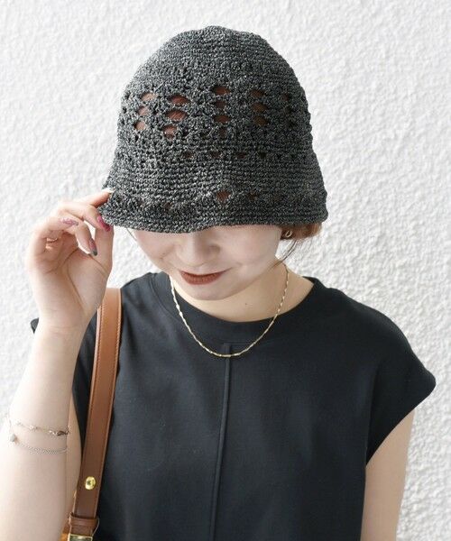 SHIPS / シップス ハット | SHIPS any: 透かし編み ラメ ハット | 詳細1