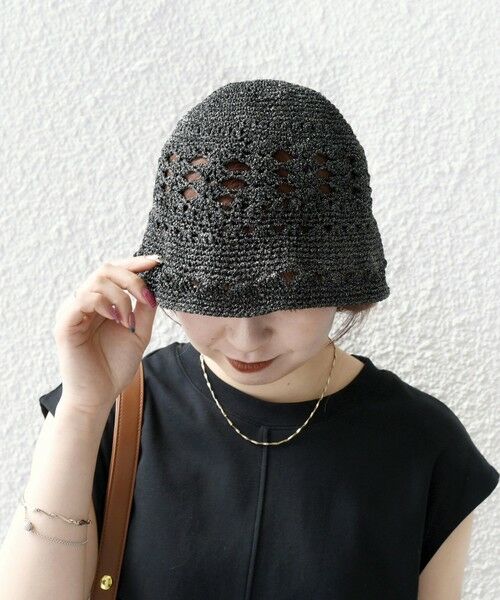 SHIPS / シップス ハット | SHIPS any: 透かし編み ラメ ハット | 詳細3