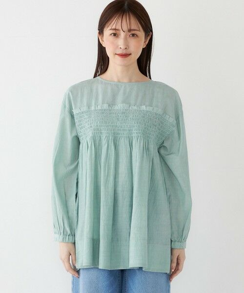 SHIPS / シップス シャツ・ブラウス | SHIPS Colors:〈手洗い可能〉キュプラ コットン シャーリング チュニック | 詳細16