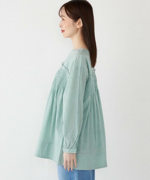 SHIPS / シップス シャツ・ブラウス | SHIPS Colors:〈手洗い可能〉キュプラ コットン シャーリング チュニック | 詳細17