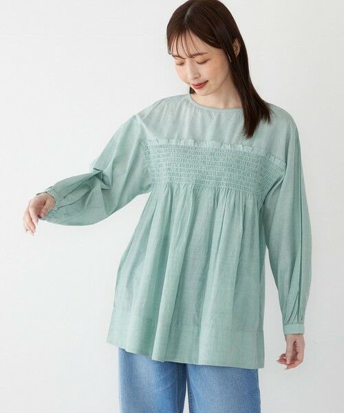 SHIPS / シップス シャツ・ブラウス | SHIPS Colors:〈手洗い可能〉キュプラ コットン シャーリング チュニック | 詳細22