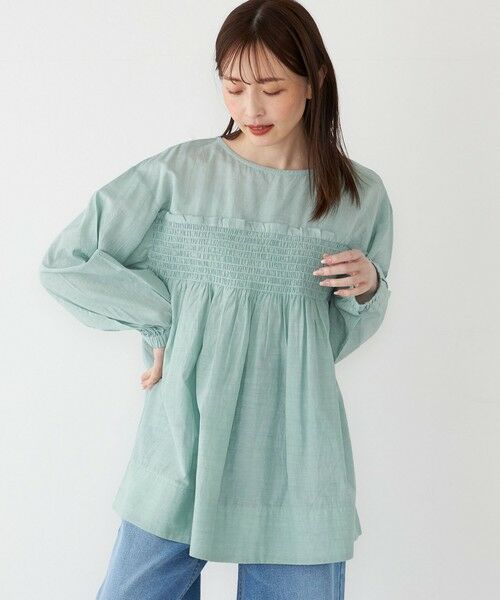 SHIPS / シップス シャツ・ブラウス | SHIPS Colors:〈手洗い可能〉キュプラ コットン シャーリング チュニック | 詳細23