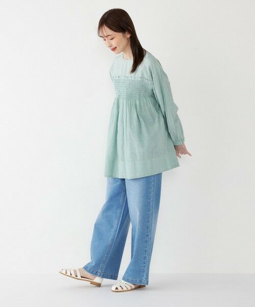 SHIPS / シップス シャツ・ブラウス | SHIPS Colors:〈手洗い可能〉キュプラ コットン シャーリング チュニック | 詳細24